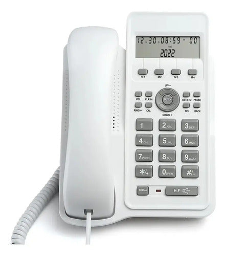 Telefono Fijo Con Captor De Llamadas De Mesa Blanco Y Negro