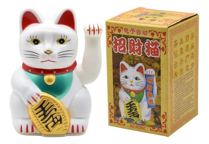 Gato De La Suerte Para Atraer Fortuna De Plastico 13x8cm. Aleatorio