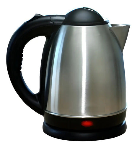Jarra Hervidor Pava Electrica Acero Inoxidable 2l Led Gris