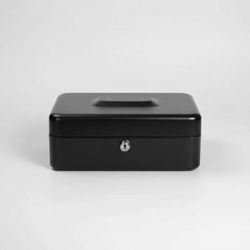 Caja Caudales Seguridad Llaves Bandeja Extraible Metal Negro