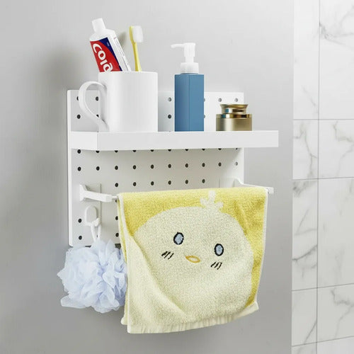 Organizador Estante Pared Baño Cocina Multiuso 30x26x8cm Blanco