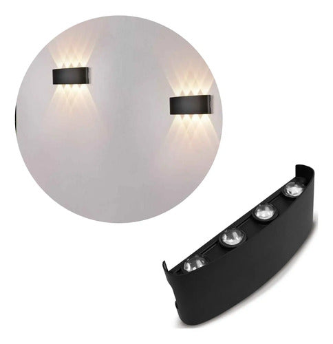 Foco Pared Aplique Exterior Lampara Bidireccional Luminaria