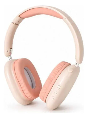 Auriculares Bluetooth Plegables Bs611 Micrófono Rosa
