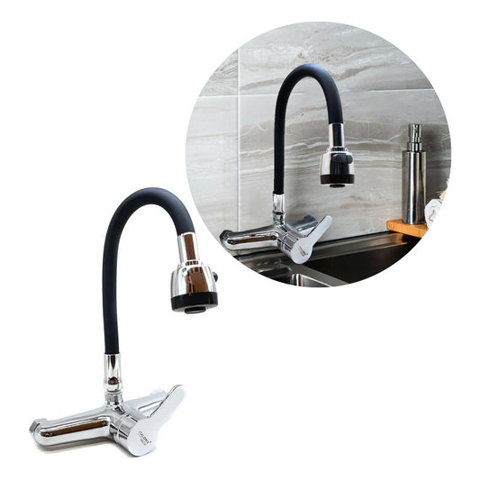 Monocomando Mesada 20cm Ente Caño Cocina Canilla Flexible