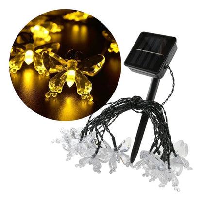 Guirnalda Solar Guia Luces Led Calidas Y Rgb Lamparas 5 Mts