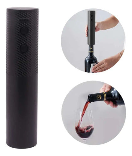Destapador Vino Electrico Recargable Sacacorchos Automatico Negro