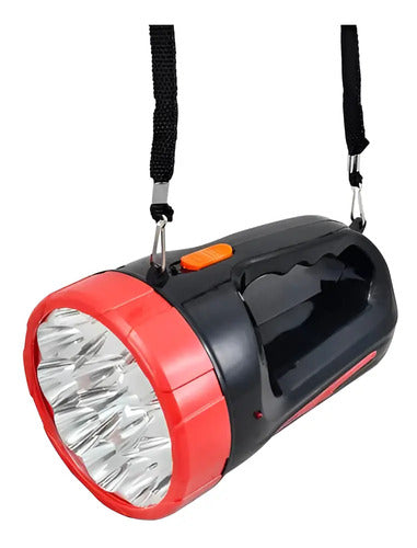 Linterna De Mano Recargable Con 15 Leds Y Cargador Integrado Color De La Luz Blanco