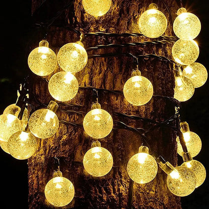 Guirnalda Solar Guia Luces Led Calidas Lamparas Decorar 10mt