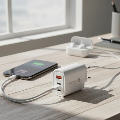 Adaptador Cargador Carga Rápida Multiple Universal Usb A Y C