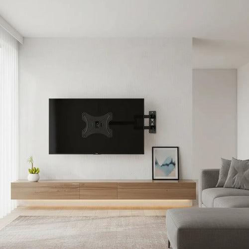 Soporte Televisor Tv Led Extensible 14 A 42 Pulgadas Pared Negro-1