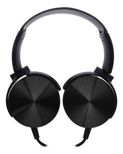 Auriculares Cable 3.5 Mic Manos Libres Vincha Ajustable Negro
