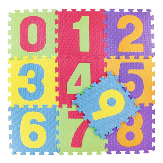 Alfombra Infantil Goma Eva Numeros X10 Unidades 30x30x0.8cm