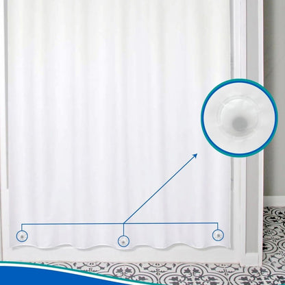 Cortina Para Baño Ducha Con Dobladillo Magnetico 178x183cm