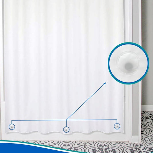 Cortina Para Baño Ducha Con Dobladillo Magnetico 178x183cm