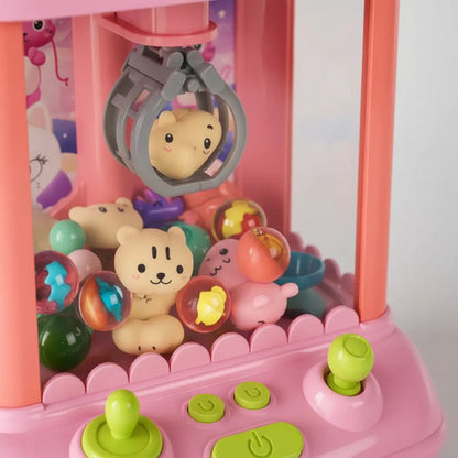 Máquina Garra Infantil Gato Peluches Usb 4 Pilas Aa 32cm Rosa