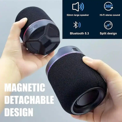 Parlante Portatil Bluetooth Con Luces Led Rgb 1200mah Negro