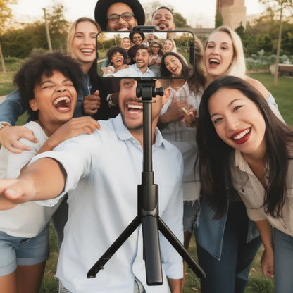 Selfie Stick Palo Tripode Celular Extensible Bluetooth 170cm Negro
