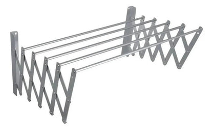 Tendedero Pared Plegable Extensible 5 Varilla Aluminio 80x80 Gris