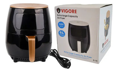 Maquina Freidora Aire Electrica 6lt 2400w Digital Cocina Negro