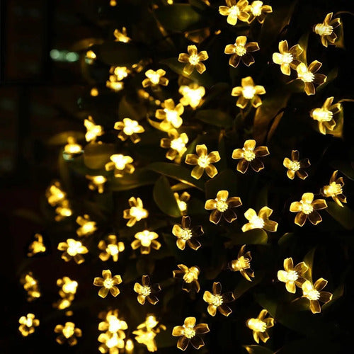 Guia Solar Guirnalda Luces Led Calidas Lamparas Decorar 10mt