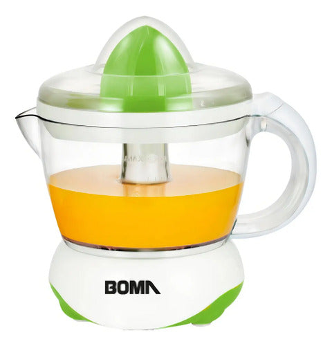 Exprimidor Eléctrico Boma 1.2l 40w 2 Cabezales Jarra Acrílico Blanco