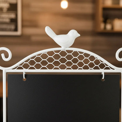 Adorno Pizarra Decorativa Base Metal Mesa 32cm Funcional Aleatorio