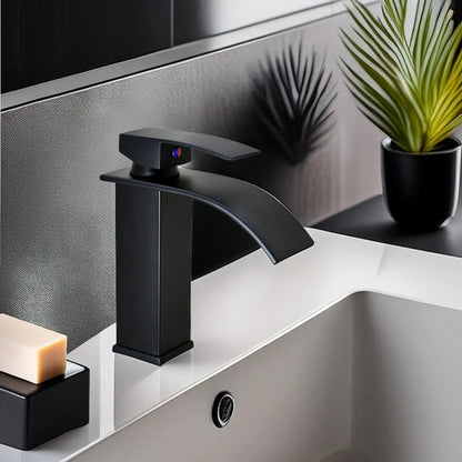 Monocomando Negro Lavatorio Canilla Baño Mezcladora Pileta