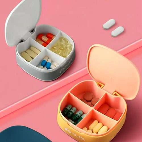 Pastillero Diario 4 Divisiones Organizador Medicamentos Varios