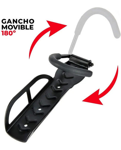 Gancho Soporte Colgar La Bicicleta Forma Vertical Metal Negro