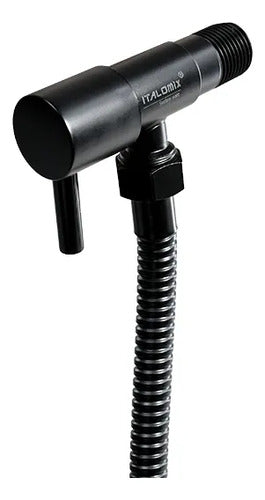 Ducha Higienica Negra Metalica Con Manguera Y Pase Completo