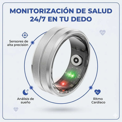 Anillo Inteligente Monitoreo Sueño Talle 10 Ios Android Plateado 10