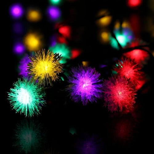 Guia Solar Guirnalda Luces Led Calidas Y Rgb Lamparas 5 Mts