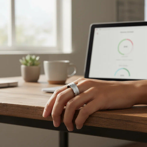 Anillo Inteligente Monitoreo Sueño Talle 12 Ios Android Plateado 12