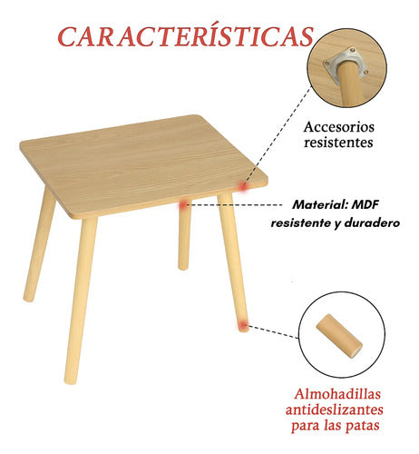 Mesa Minimalista Centro Living Madera Ratona