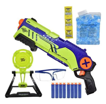 Set Lanzador Hidrogel Espuma 2 En 1 Blanco Accesorios 12m Verde