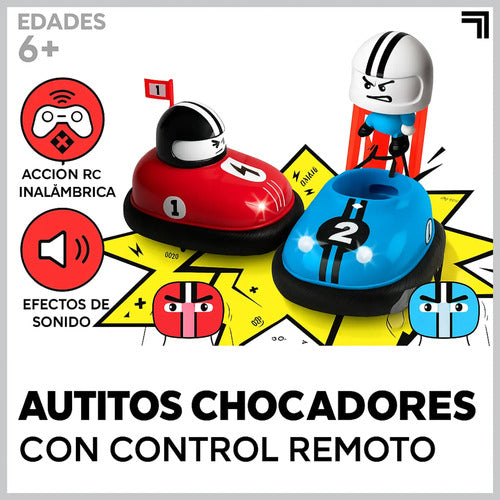 Autitos Chocadores Con Sonido A Control Remoto Varios