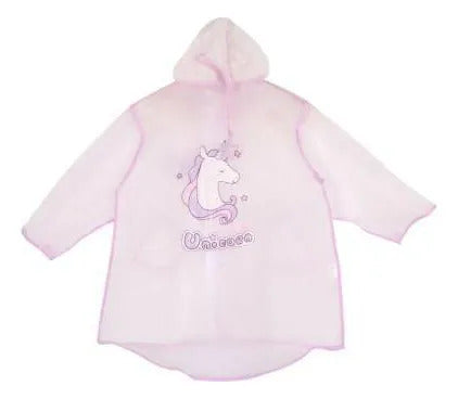 Pilot Lluvia Infantil Capucha Unicornio Impermeable Capucha Rosa U Unicornio