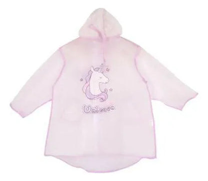 Pilot Lluvia Infantil Capucha Unicornio Impermeable Capucha Rosa U Unicornio