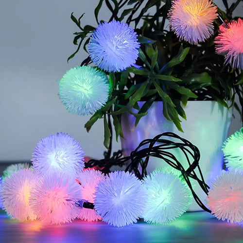 Guia Solar Guirnalda Luces Led Calidas Y Rgb Lamparas 5 Mts