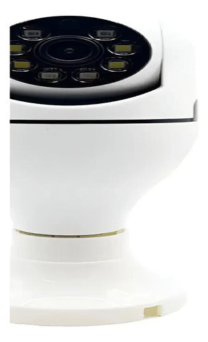 Cámara De Vigilancia Wi-fi Lámpara De Techo Visión Nocturna Full Hd 360° Blanco