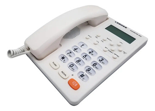 Telefono Fijo Con Captor De Llamadas Numeros Grandes Blanco Y Negro
