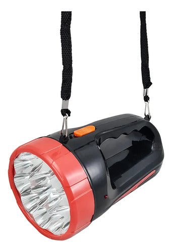 Linterna Portatil Foco Grande Recargable 15 Leds 15 Horas Blanco