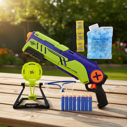 Set Lanzador Hidrogel Espuma 2 En 1 Blanco Accesorios 12m Verde