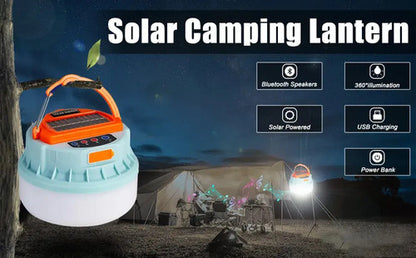 Lampara Linterna Solar Foco Camping Parlante Bt Powerbank Varios