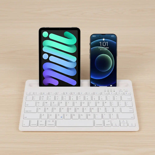 Teclado Inalambrico Tablet Celu Bluetooth Portátil Soporte