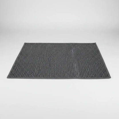 Alfombra Absorbente Suave Poliéster Baño 50x80 Cm Carpetas Gris