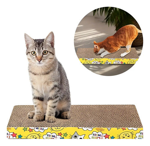 Rascador Gatos Plano Rectangular Corrugado De Carton Varios