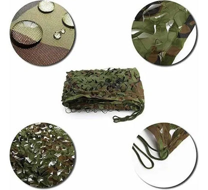 Toldo Lona Malla Sombra Camuflado 3x3 Impermeable Camping Aleatorio