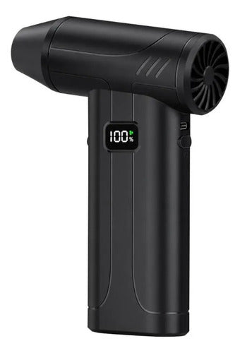 Mini Sopladora Portátil Recargable 6000mah Usb-c Led Negro