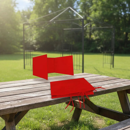 Lona Pared Gazebo 3 Lados Oxford 210 Toldo Lateral Poliester Rojo